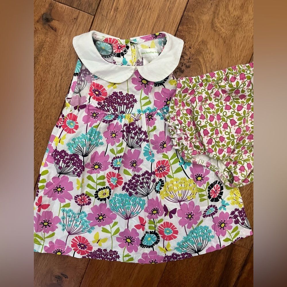 Vera Bradley Baby Dress with Diaper Cover - Size 6-9 Months
